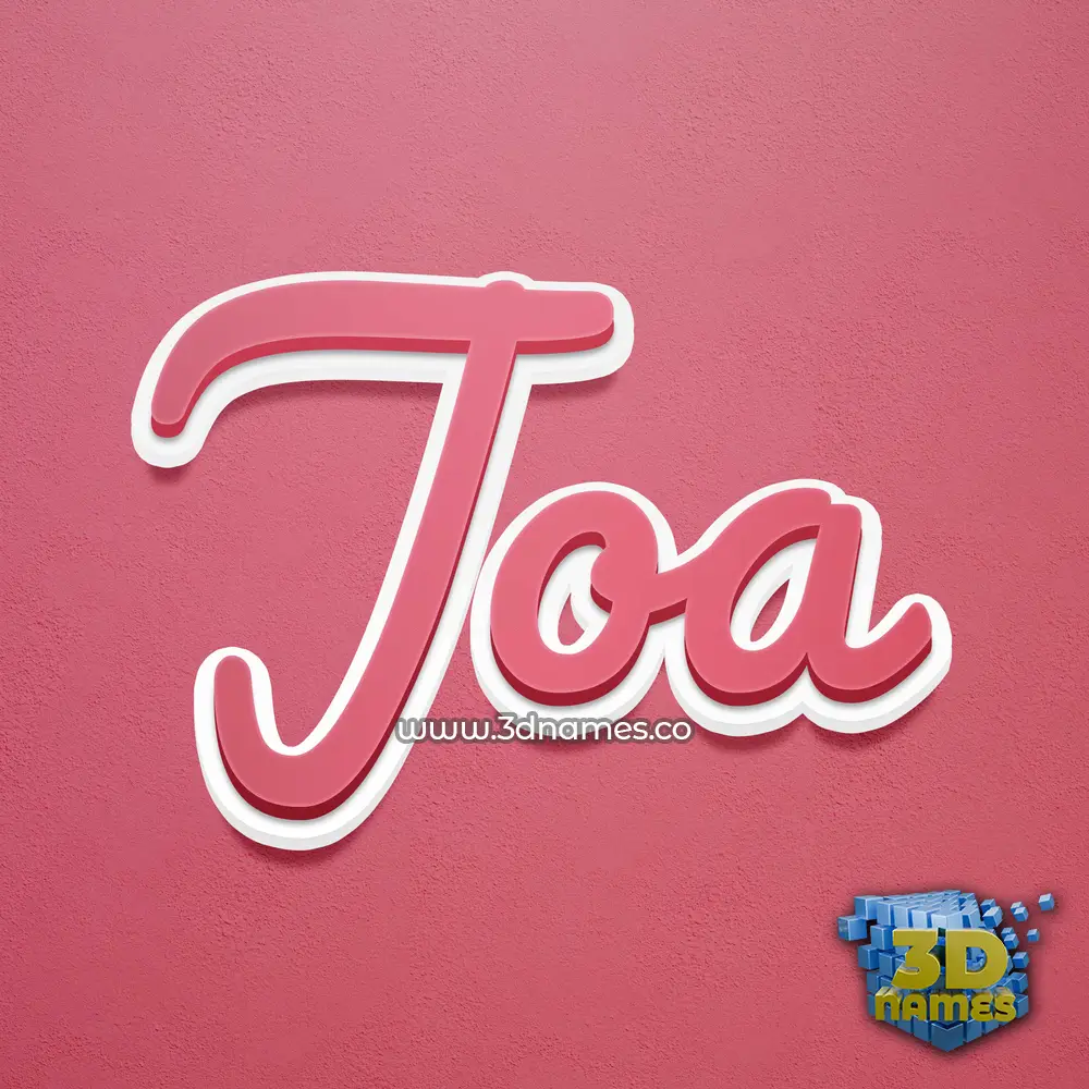 joa in Red Scribble style - 3D name wallpaper