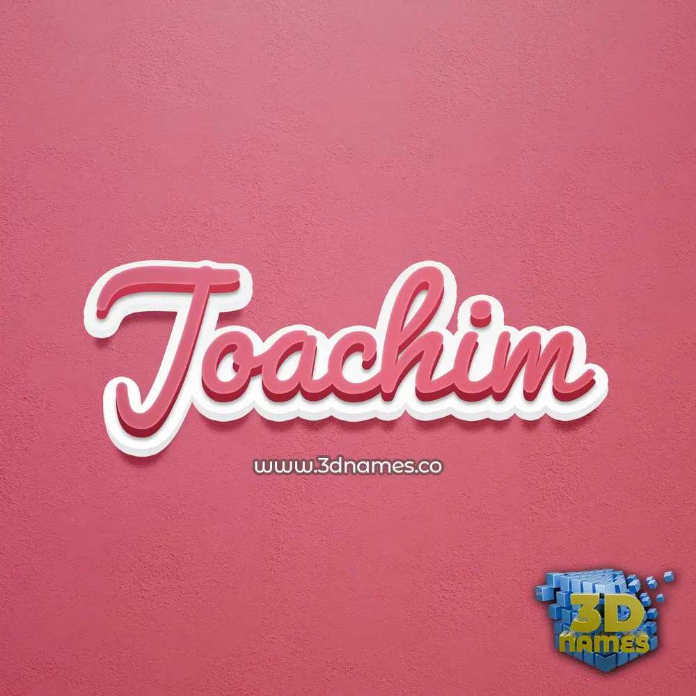 joachim in Red Scribble style - 3D name wallpaper