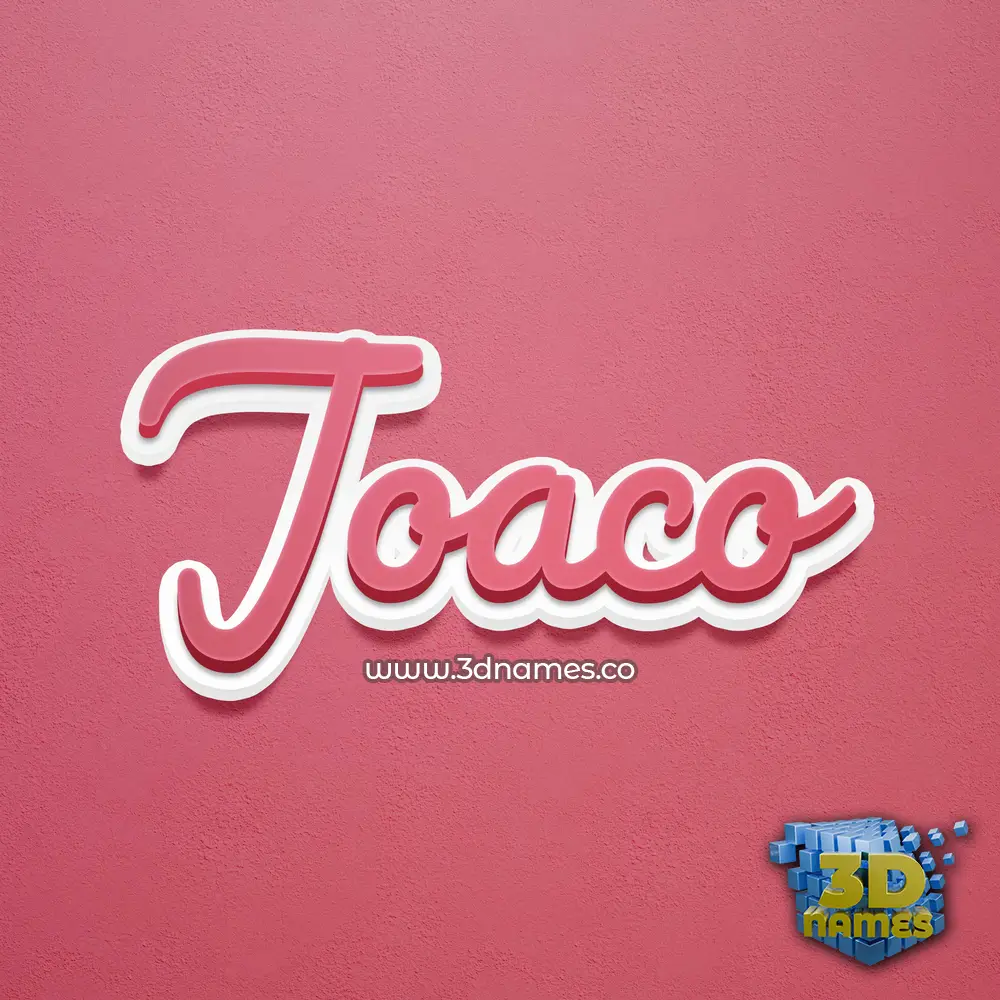 joaco in Red Scribble style - 3D name wallpaper