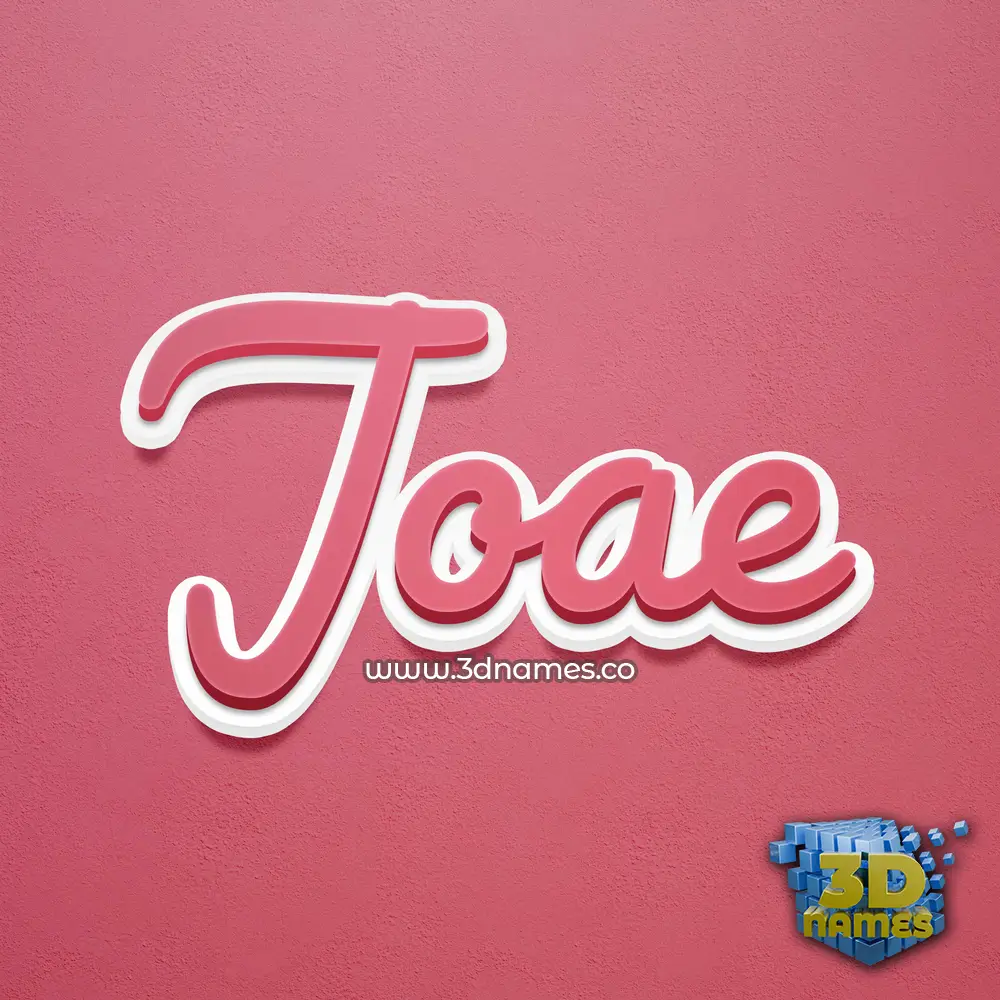 joae in Red Scribble style - 3D name wallpaper