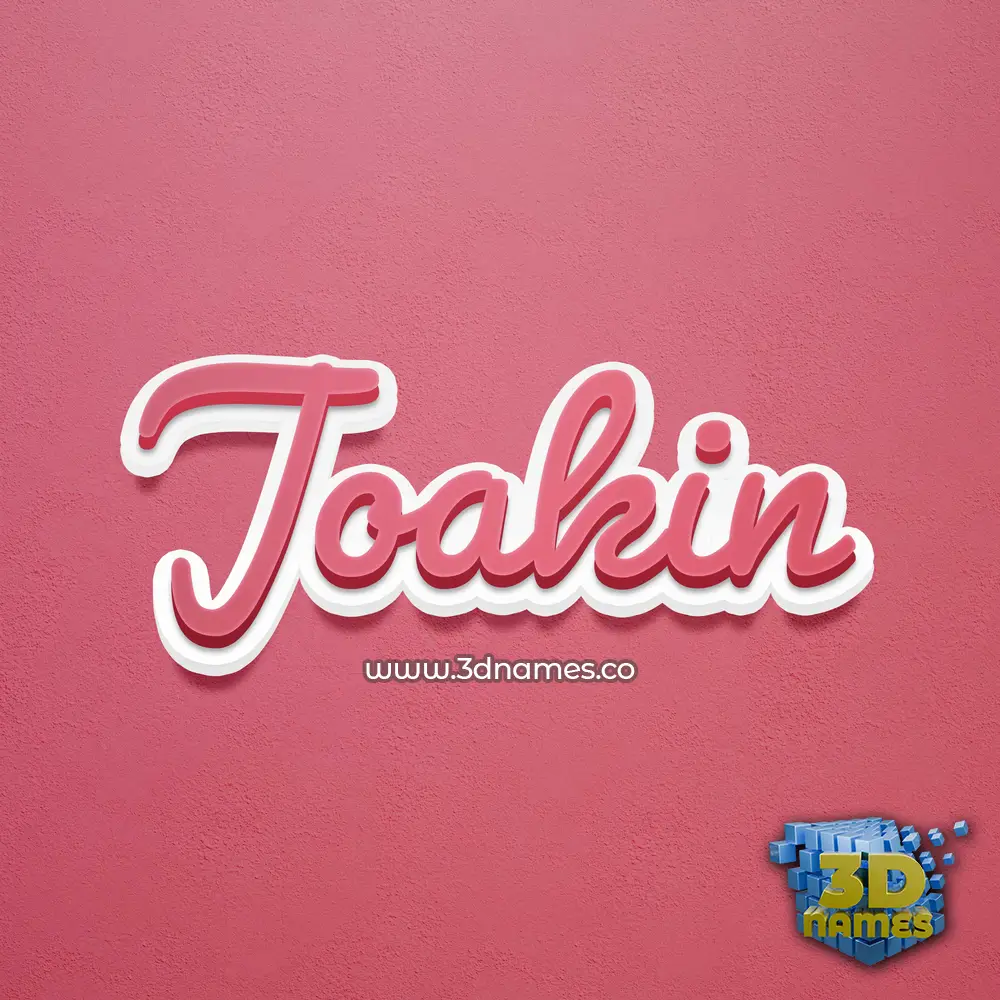 joakin in Red Scribble style - 3D name wallpaper