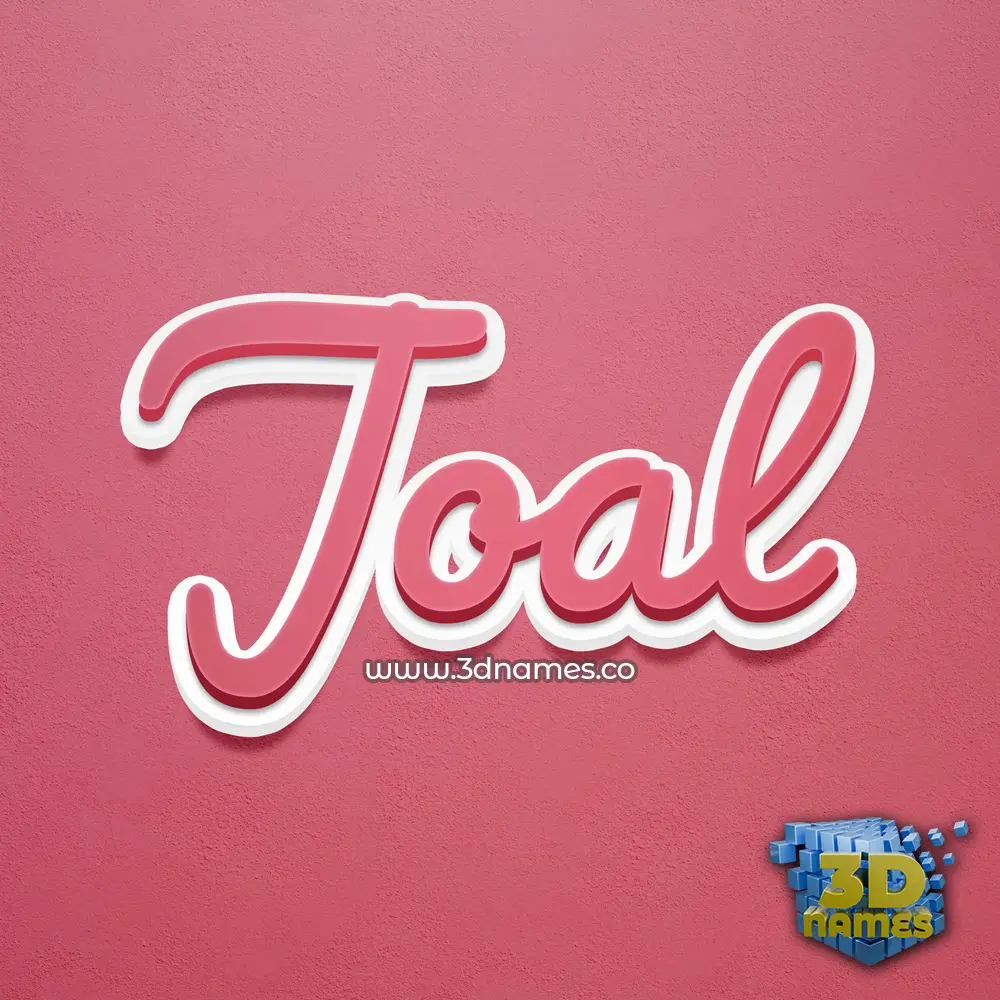 joal in Red Scribble style - 3D name wallpaper