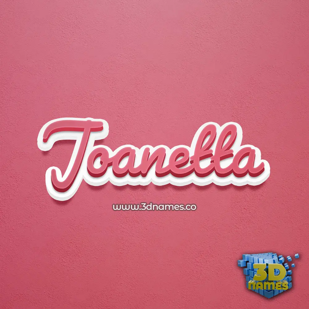 joanetta in Red Scribble style - 3D name wallpaper
