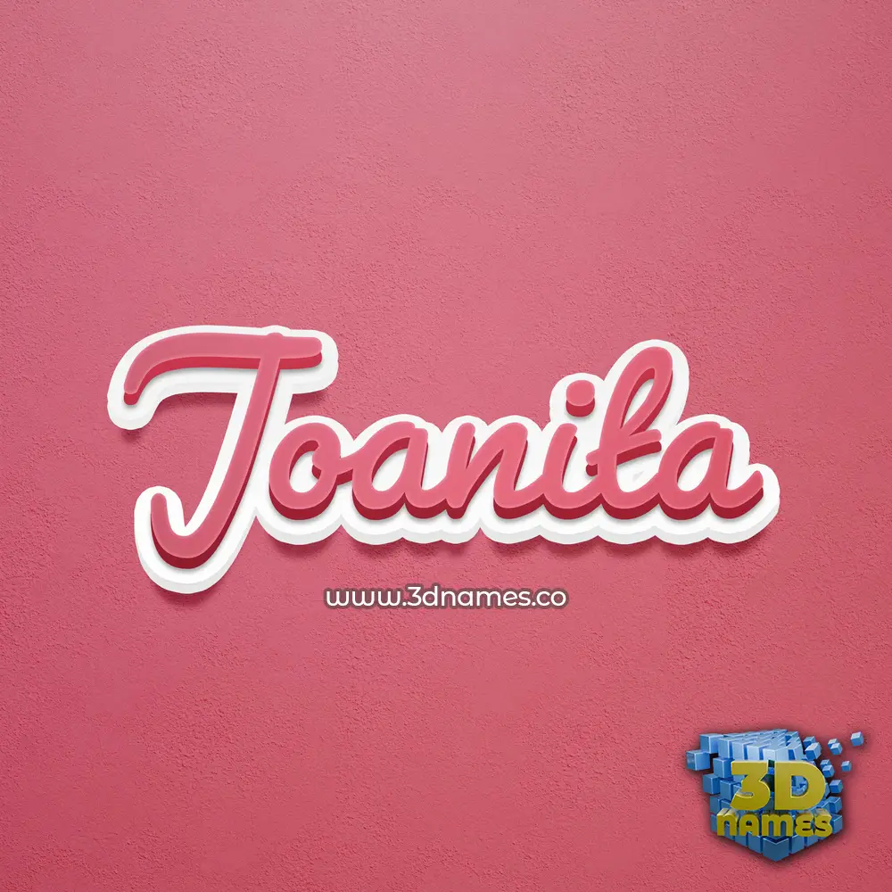 joanita in Red Scribble style - 3D name wallpaper