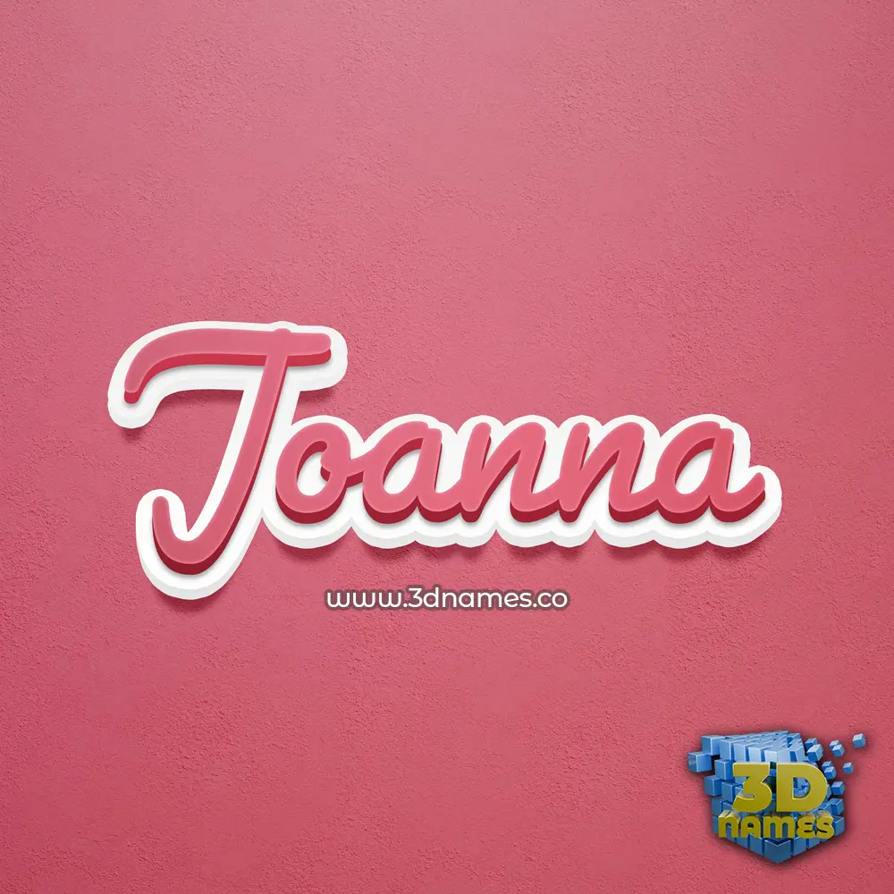 joanna in Red Scribble style - 3D name wallpaper