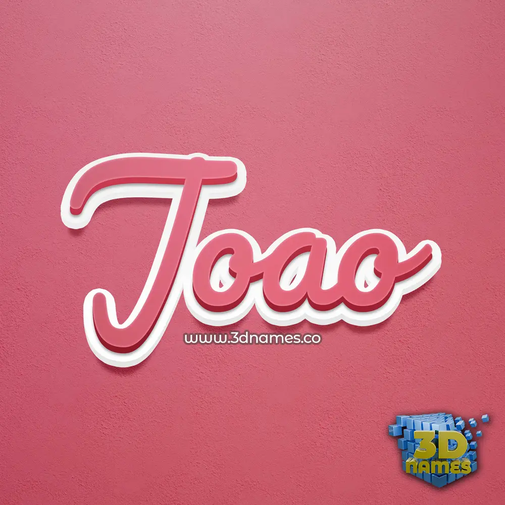 joao in Red Scribble style - 3D name wallpaper