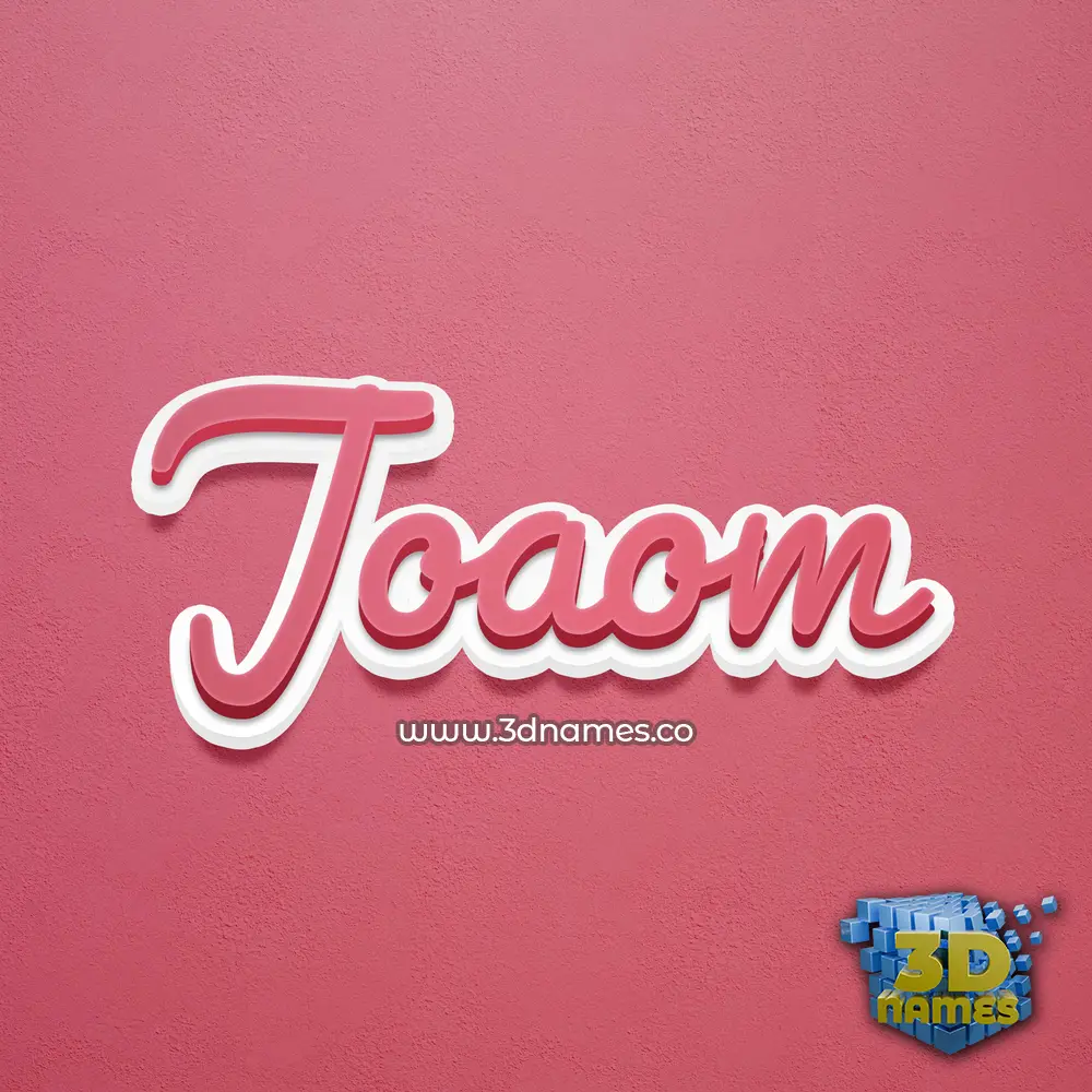 joaom in Red Scribble style - 3D name wallpaper
