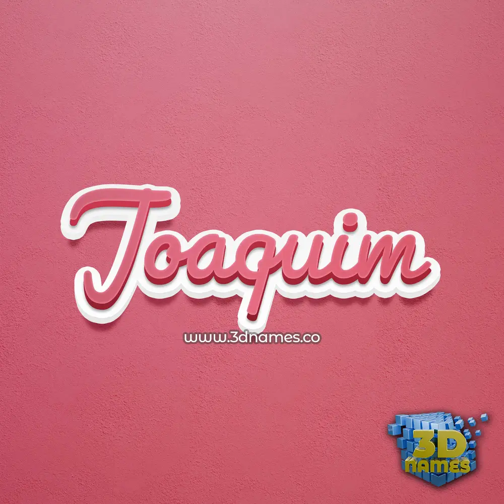 joaquim in Red Scribble style - 3D name wallpaper
