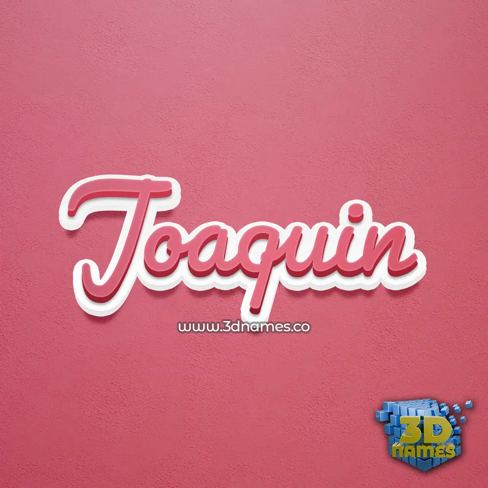 joaquin in Red Scribble style - 3D name wallpaper