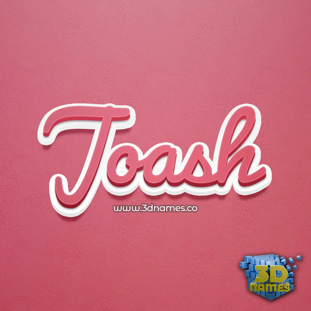joash in Red Scribble style - 3D name wallpaper