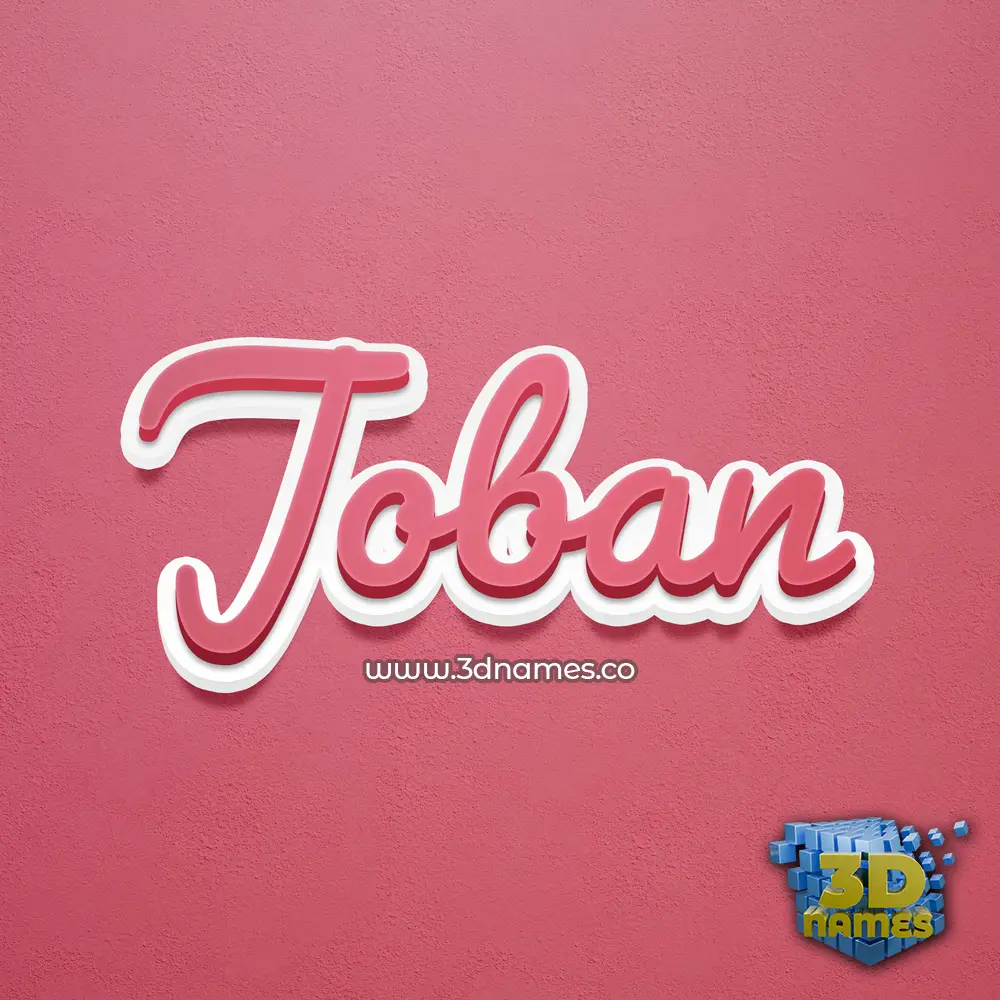 joban in Red Scribble style - 3D name wallpaper