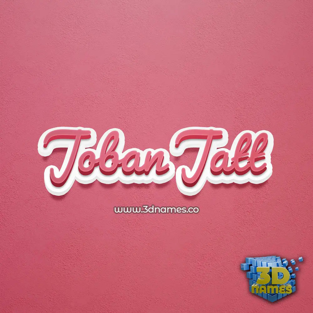 joban jatt in Red Scribble style - 3D name wallpaper