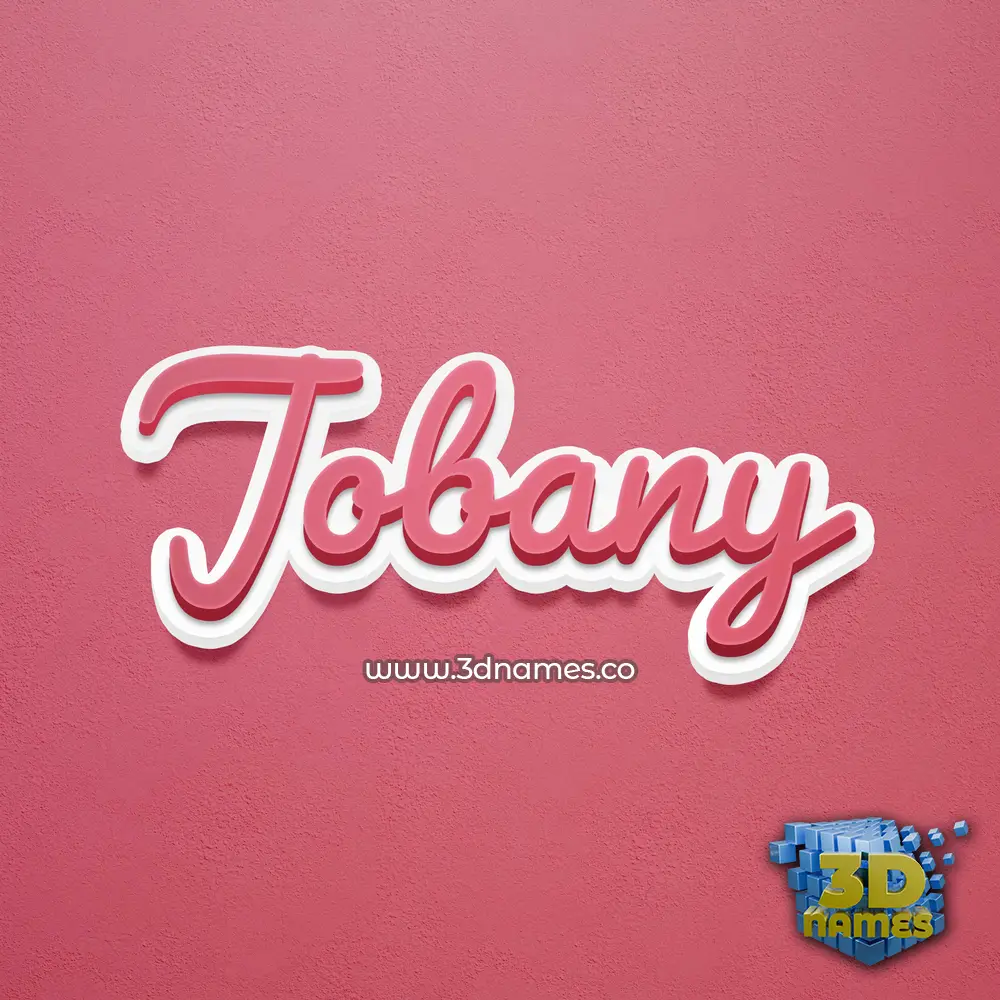jobany in Red Scribble style - 3D name wallpaper