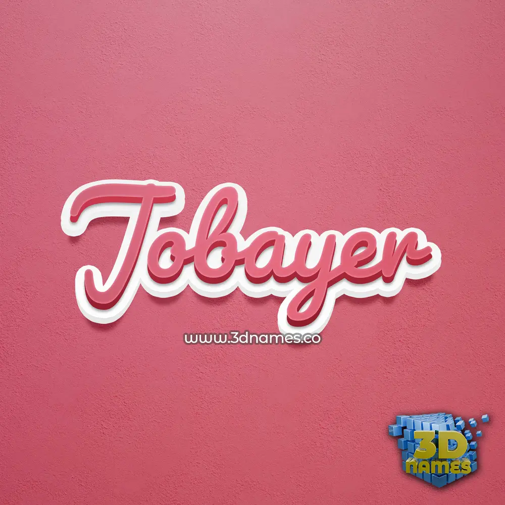 jobayer in Red Scribble style - 3D name wallpaper