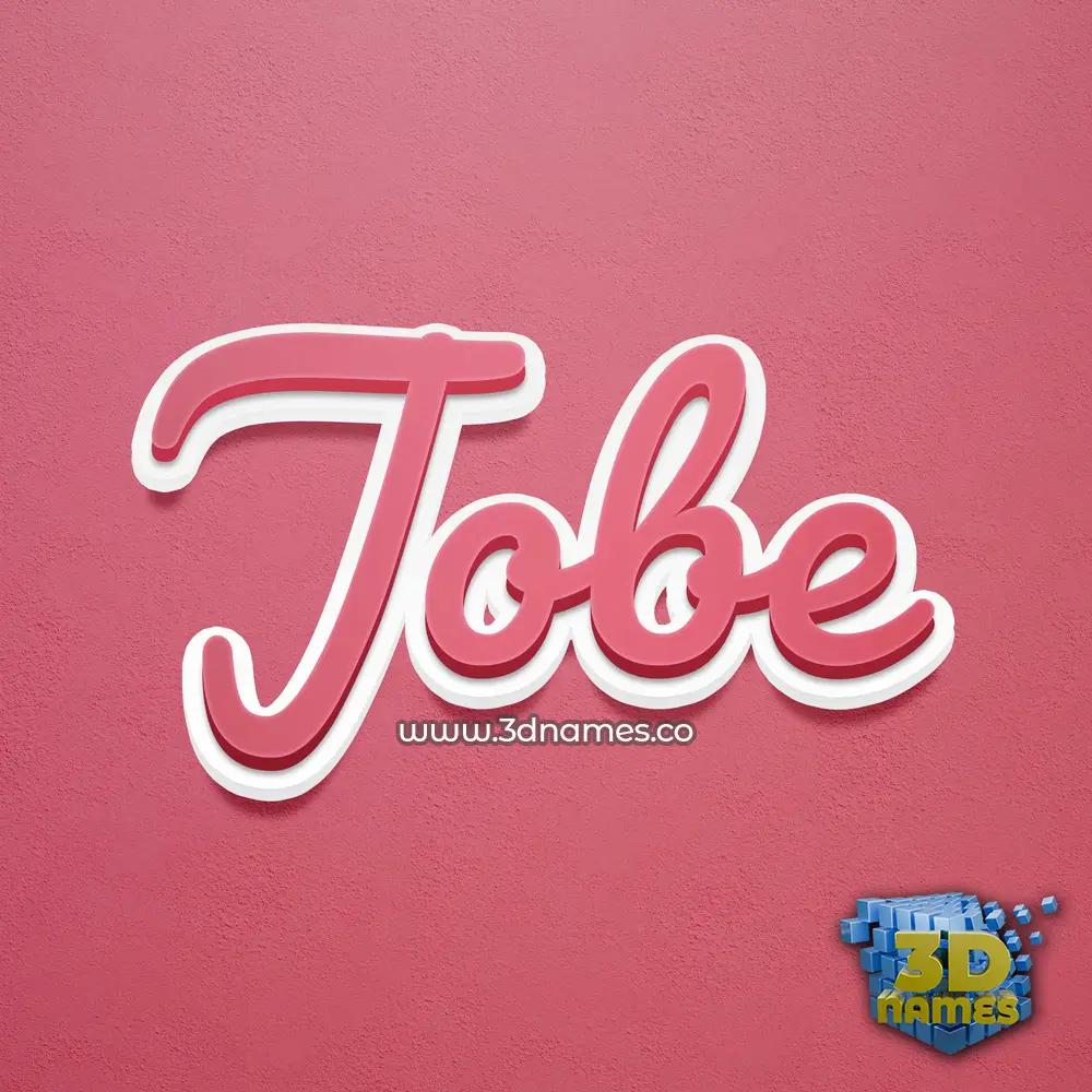 jobe in Red Scribble style - 3D name wallpaper