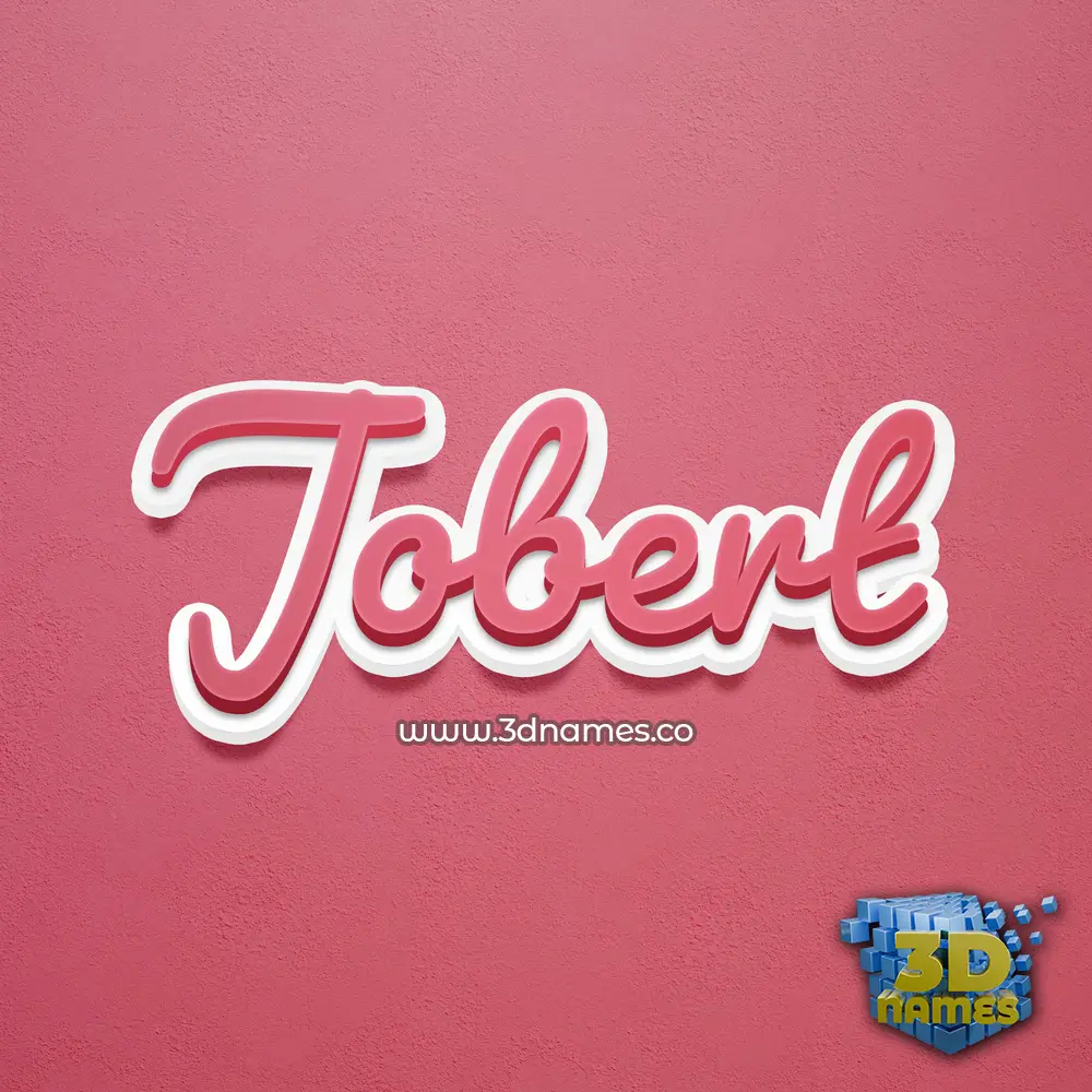 jobert in Red Scribble style - 3D name wallpaper