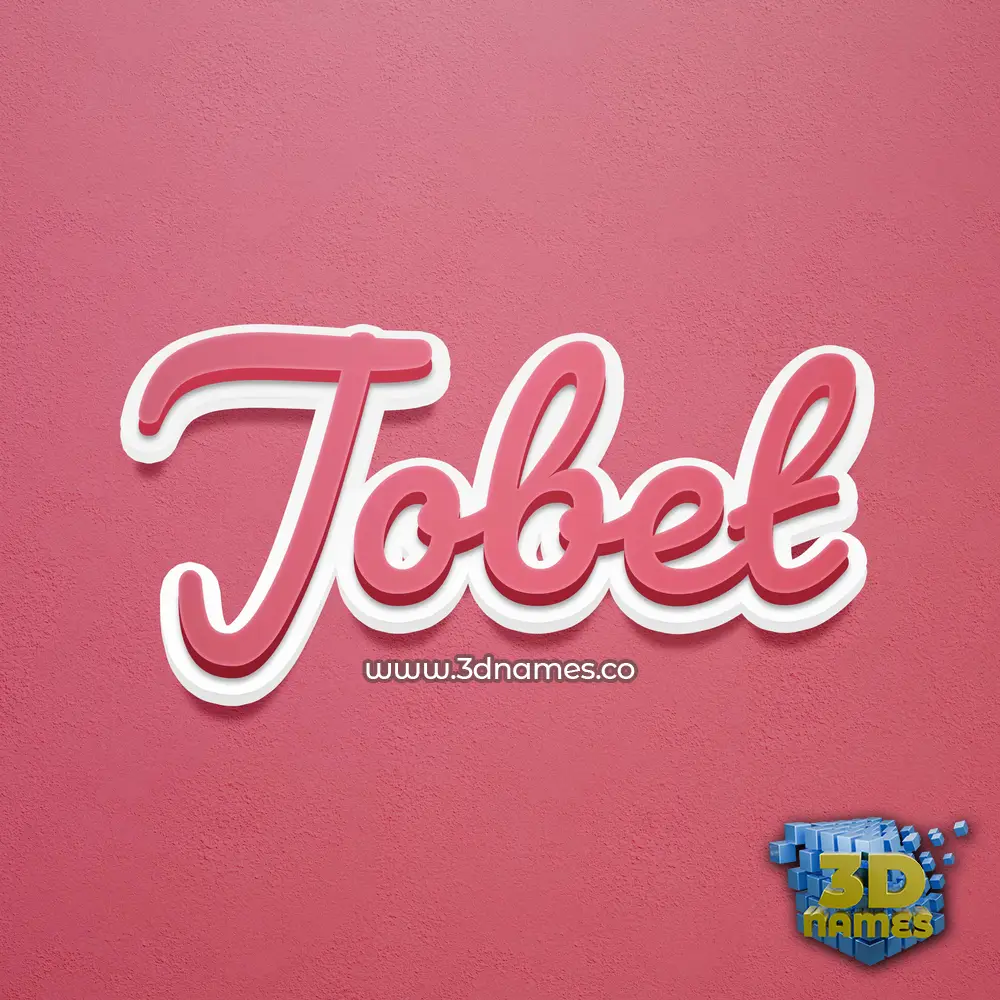 jobet in Red Scribble style - 3D name wallpaper