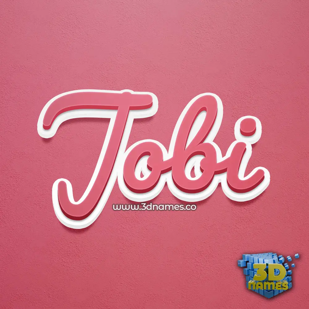 jobi in Red Scribble style - 3D name wallpaper