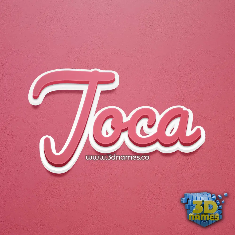 joca in Red Scribble style - 3D name wallpaper