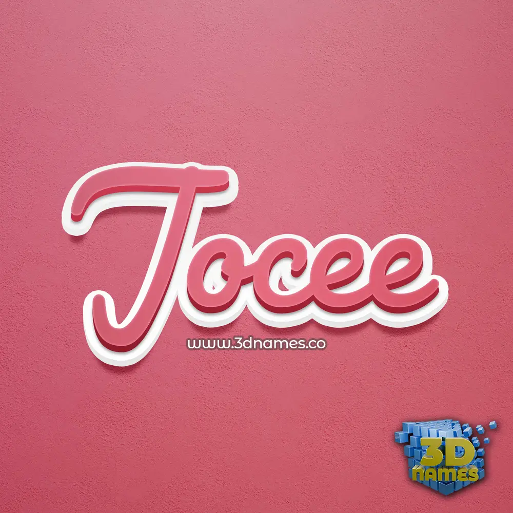 jocee in Red Scribble style - 3D name wallpaper