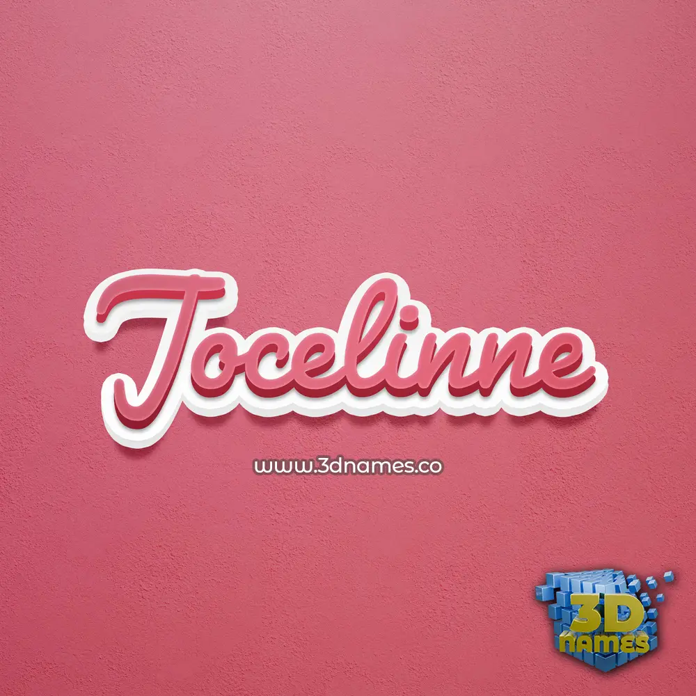 jocelinne in Red Scribble style - 3D name wallpaper