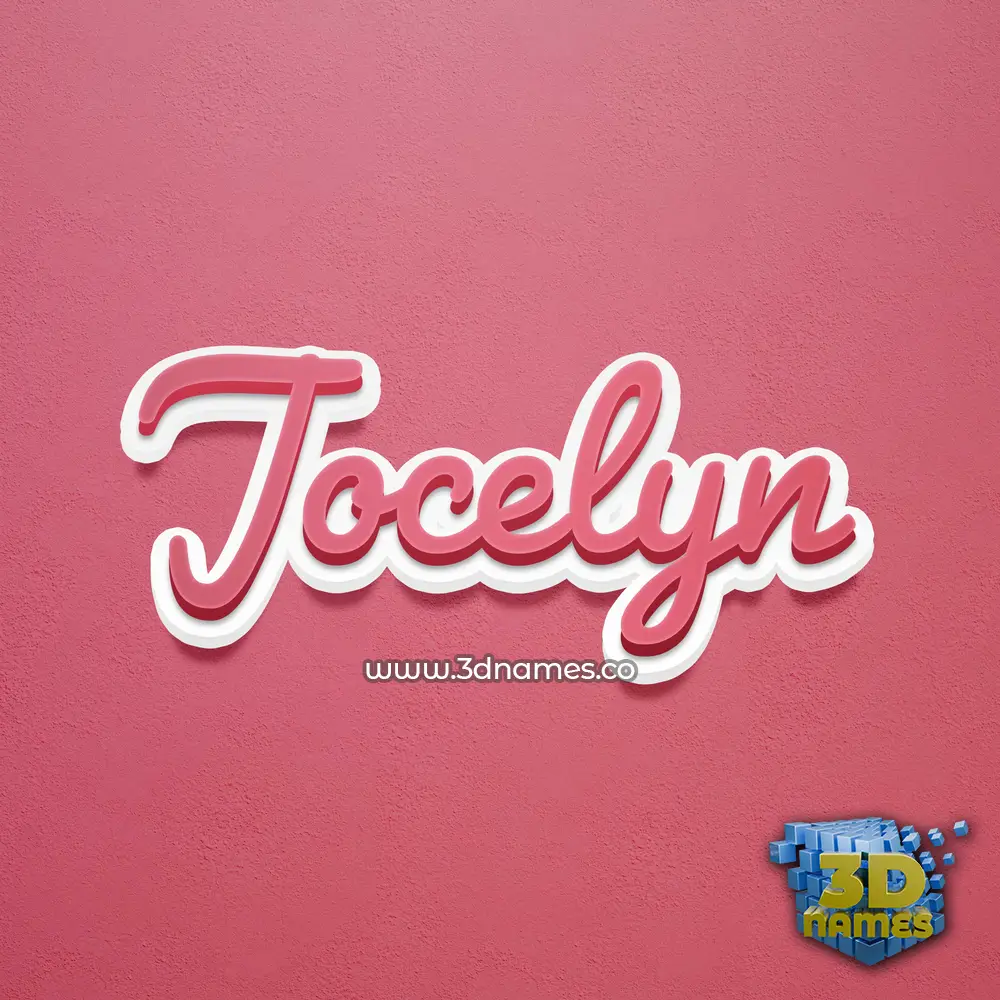 jocelyn in Red Scribble style - 3D name wallpaper