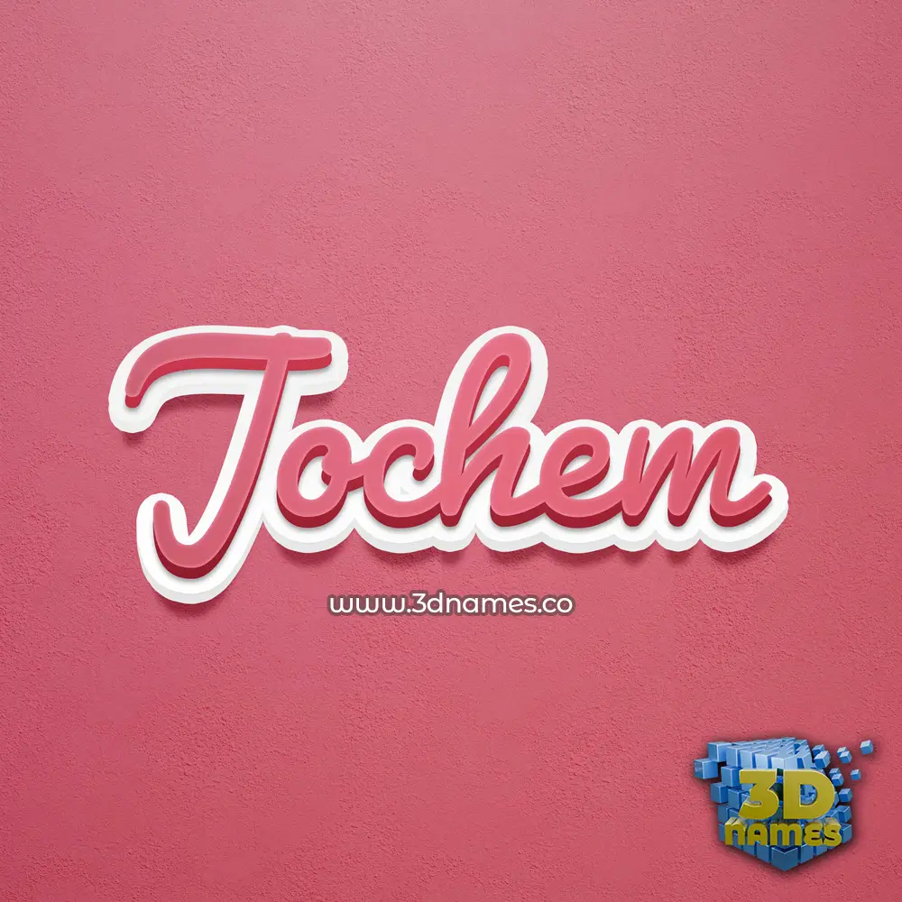 jochem in Red Scribble style - 3D name wallpaper