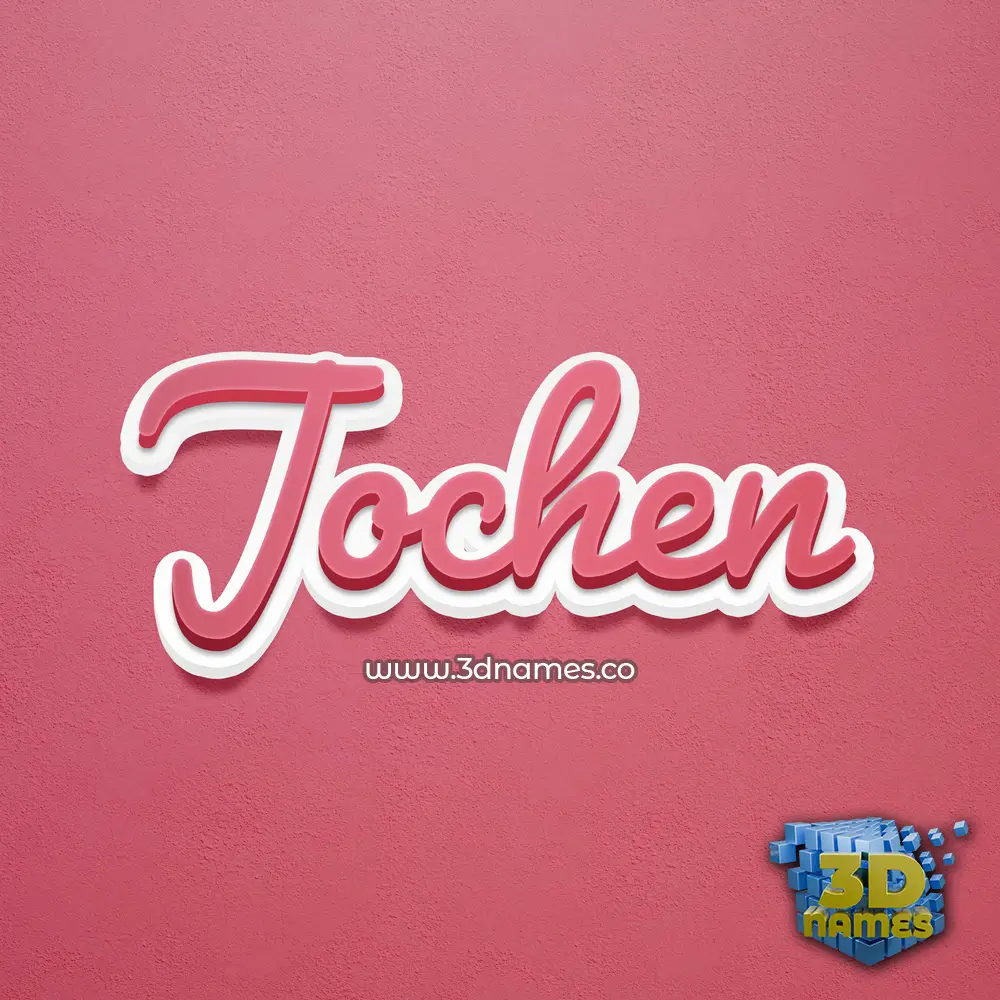 jochen in Red Scribble style - 3D name wallpaper