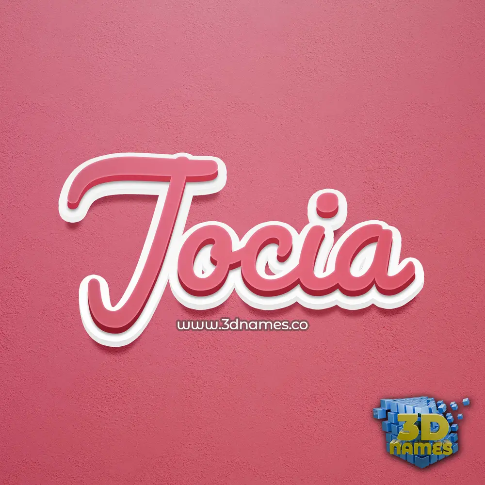 jocia in Red Scribble style - 3D name wallpaper