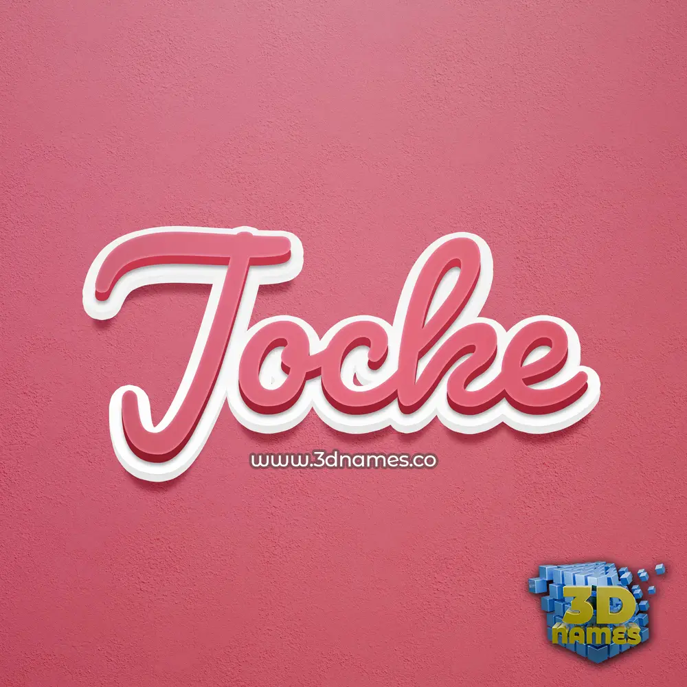 jocke in Red Scribble style - 3D name wallpaper
