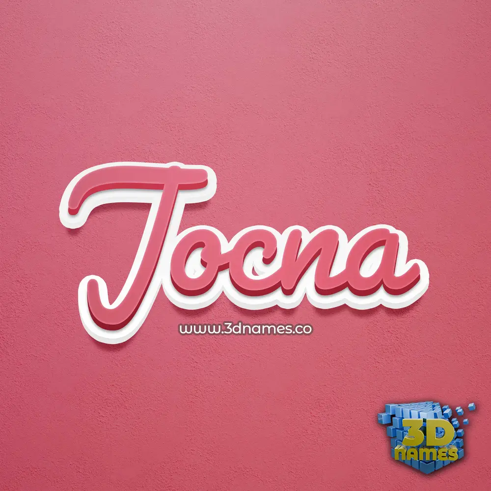 jocna in Red Scribble style - 3D name wallpaper