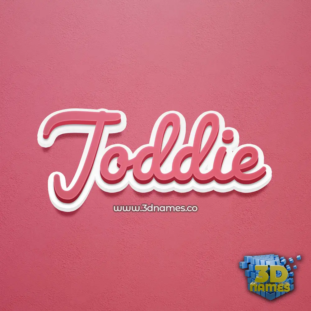 joddie in Red Scribble style - 3D name wallpaper