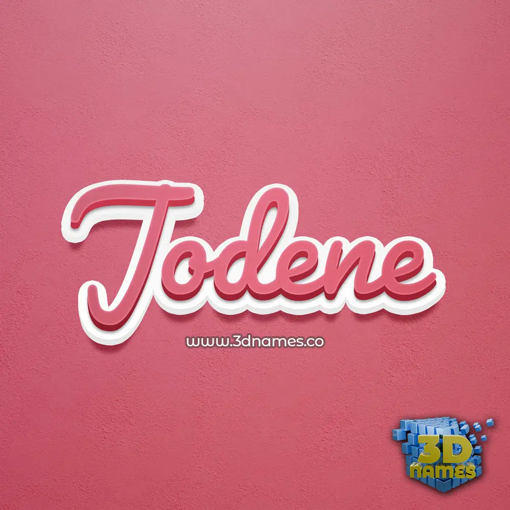jodene in Red Scribble style - 3D name wallpaper