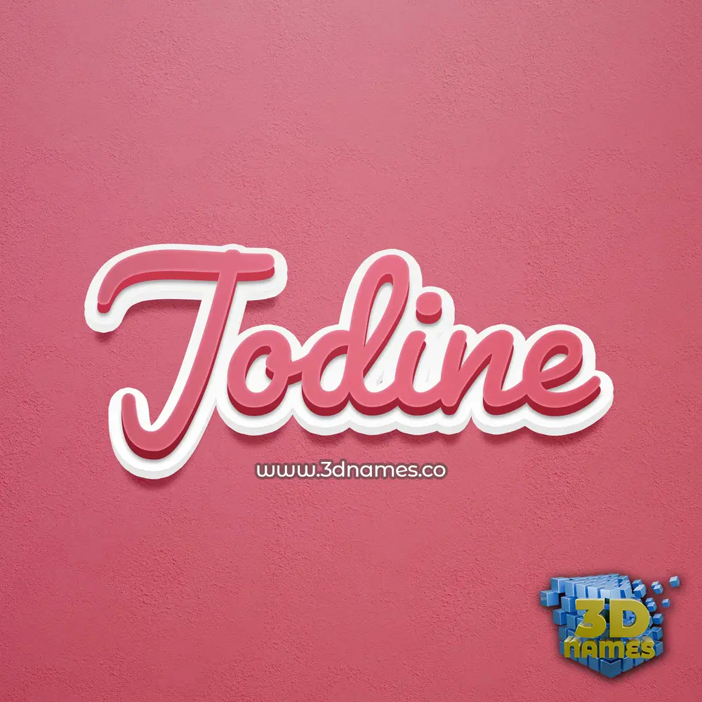 jodine in Red Scribble style - 3D name wallpaper