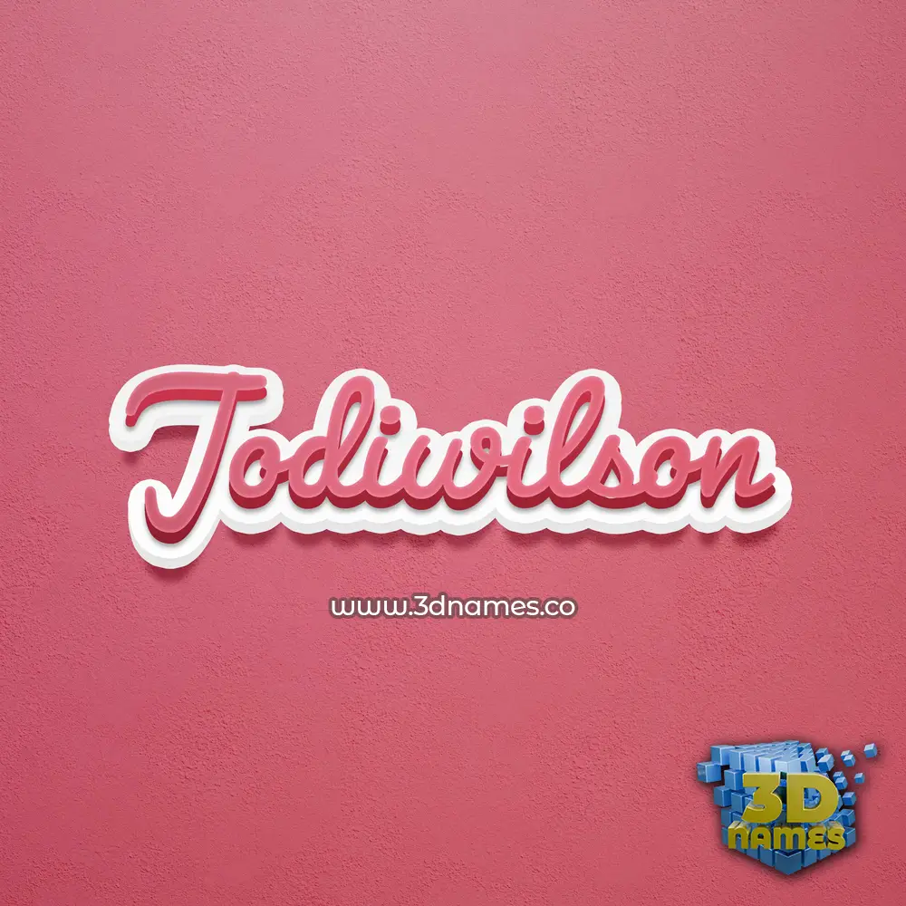 jodiwilson in Red Scribble style - 3D name wallpaper
