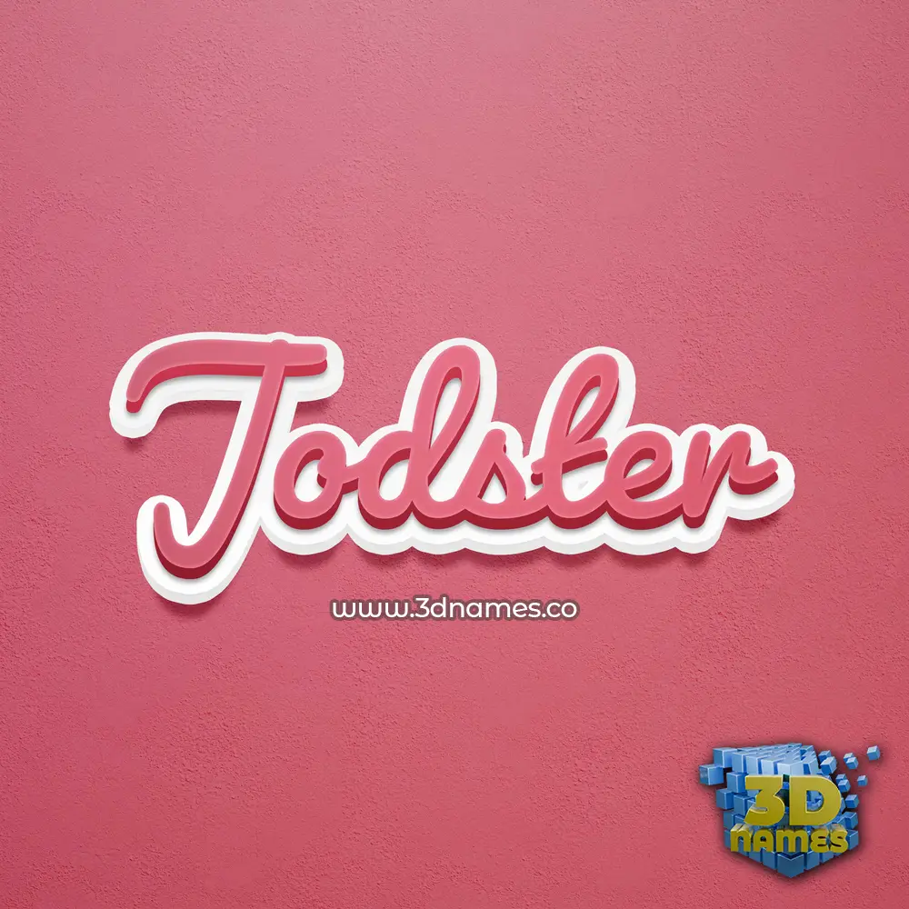 jodster in Red Scribble style - 3D name wallpaper