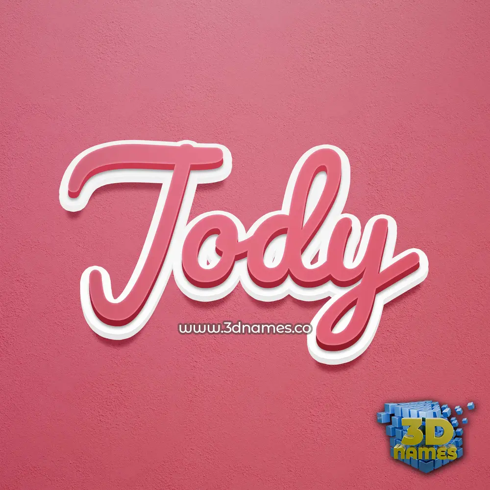 jody in Red Scribble style - 3D name wallpaper