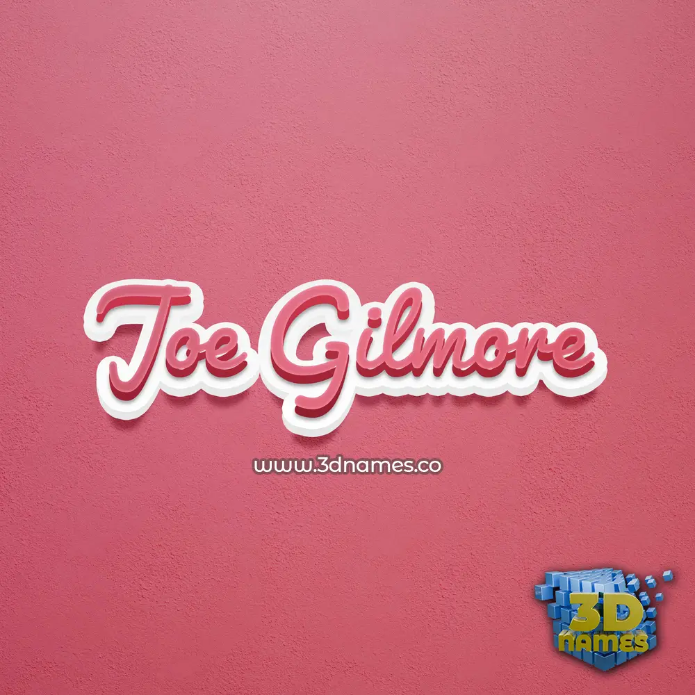 joe gilmore in Red Scribble style - 3D name wallpaper