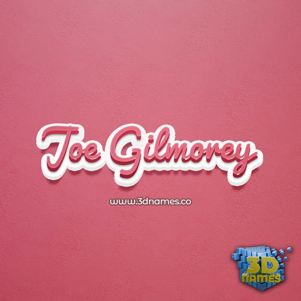 joe gilmorey in Red Scribble style - 3D name wallpaper