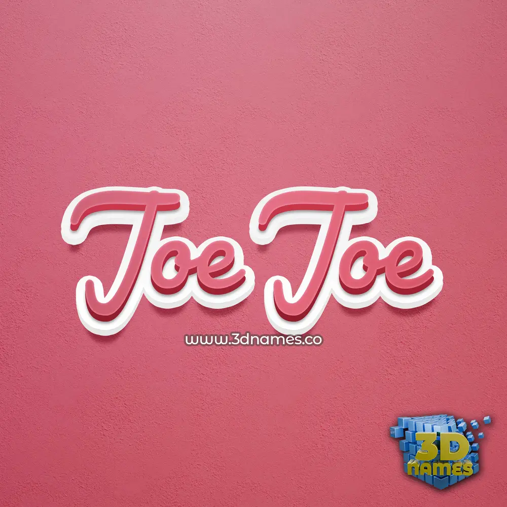 joe joe in Red Scribble style - 3D name wallpaper