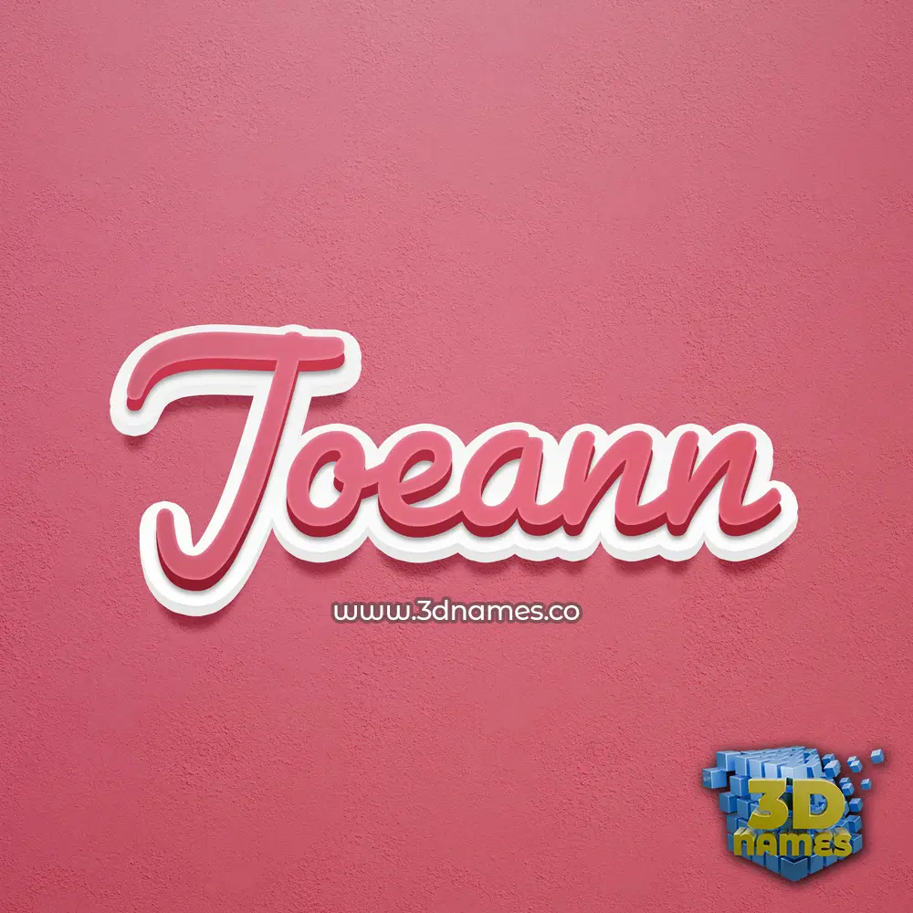 joeann in Red Scribble style - 3D name wallpaper