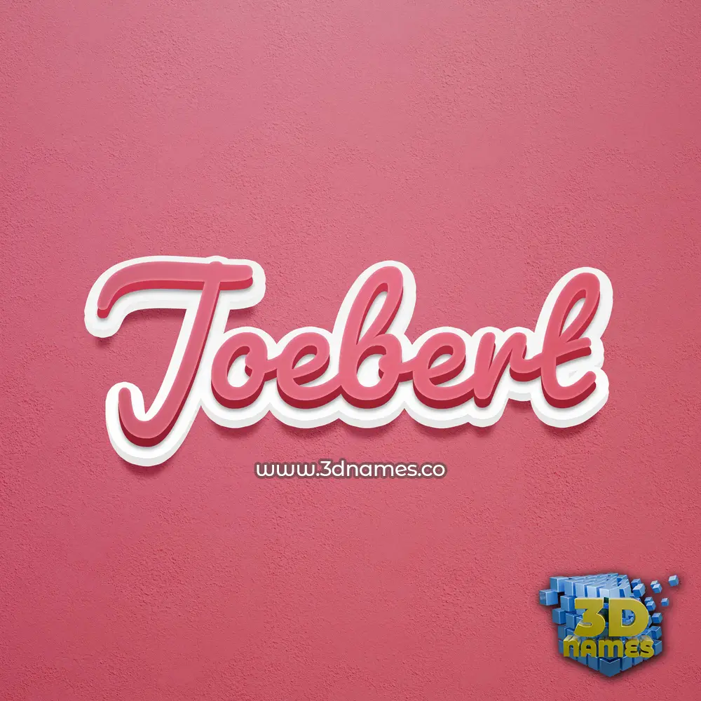 joebert in Red Scribble style - 3D name wallpaper