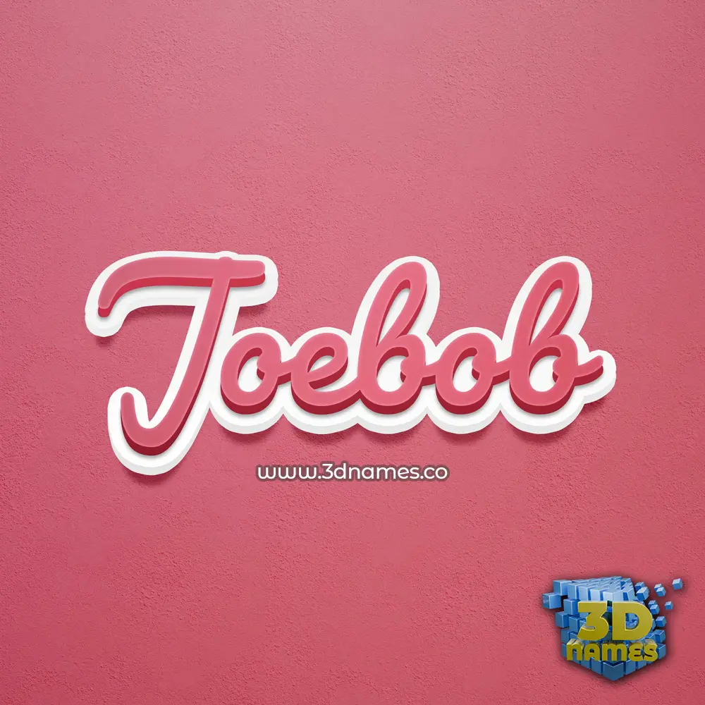 joebob in Red Scribble style - 3D name wallpaper
