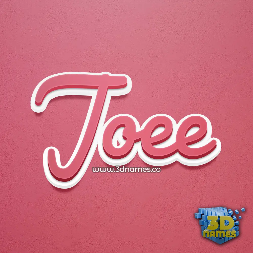 joee in Red Scribble style - 3D name wallpaper
