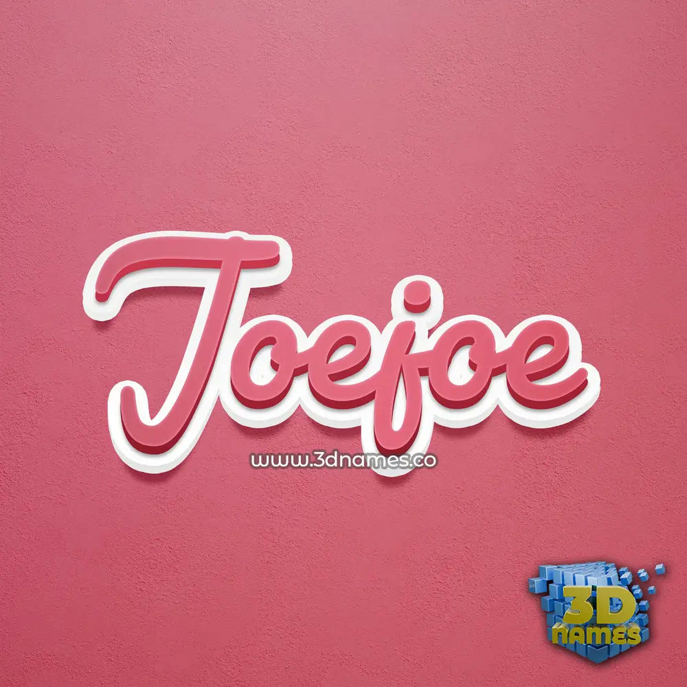 joejoe in Red Scribble style - 3D name wallpaper