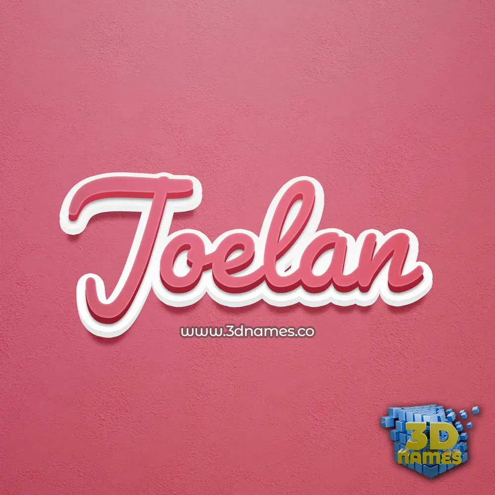 joelan in Red Scribble style - 3D name wallpaper
