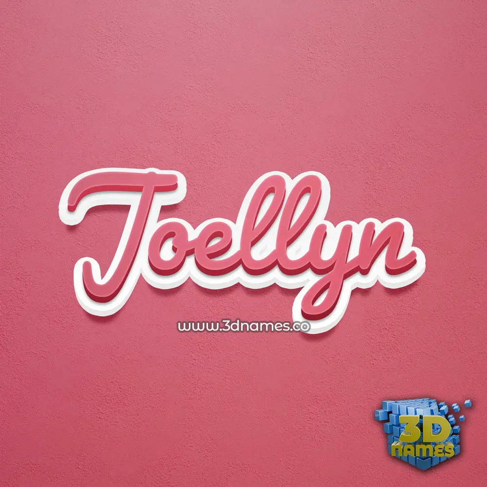 joellyn in Red Scribble style - 3D name wallpaper