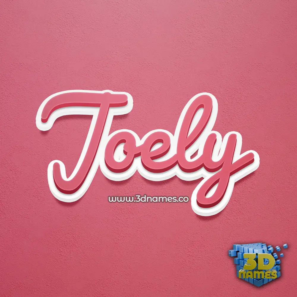 joely in Red Scribble style - 3D name wallpaper