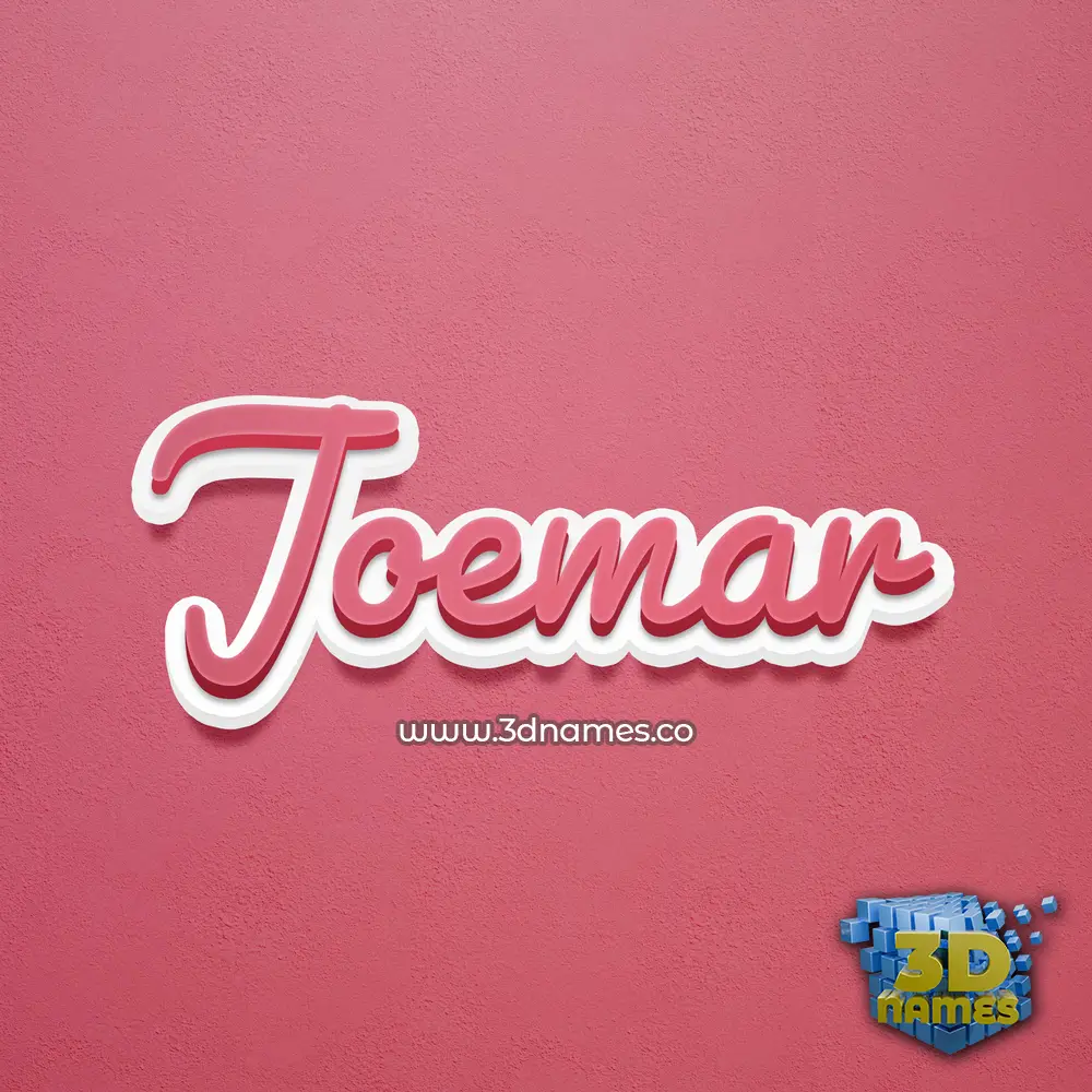 joemar in Red Scribble style - 3D name wallpaper