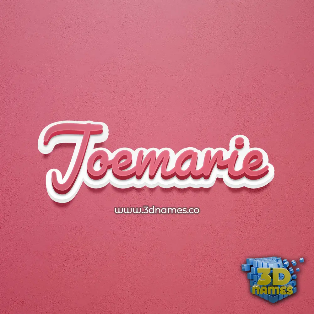 joemarie in Red Scribble style - 3D name wallpaper